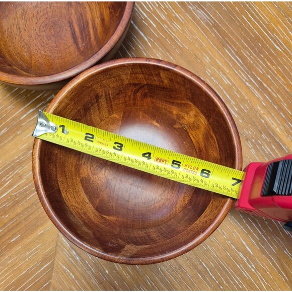 Lipper International Wooden Salad Bowl Set With Serving Forks - 4 Piece Acacia W - Picture 10 of 14